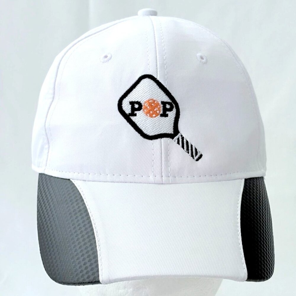 Fersten Worldwide Pickleball‎ White Adjustable Strapback Baseball Cap Hat NWT